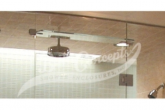 Frameless above door transom with glass to glass application 1